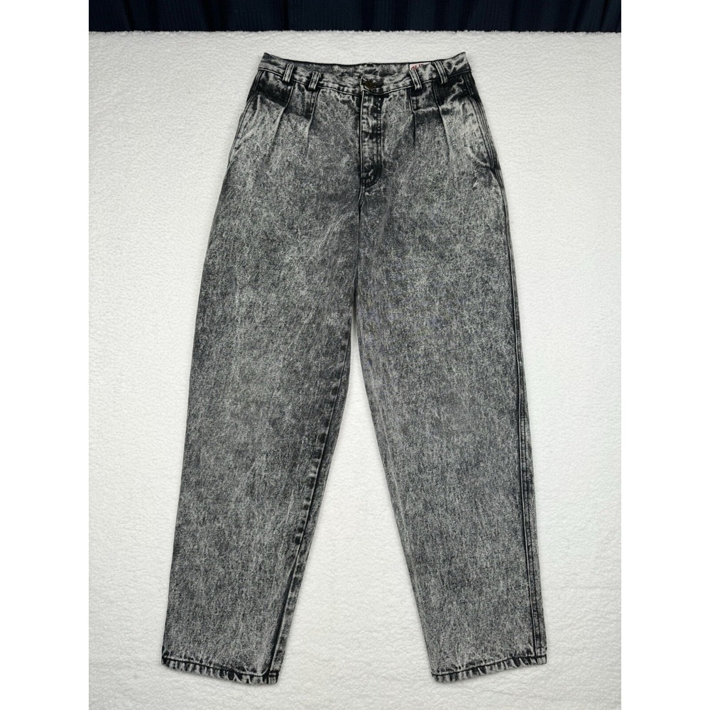 Vintage 90s SLICK JEANS - Black Acid Wash - Women's 28x30